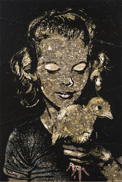 girl with chick