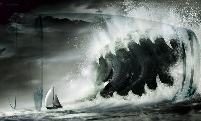 boat in a glass