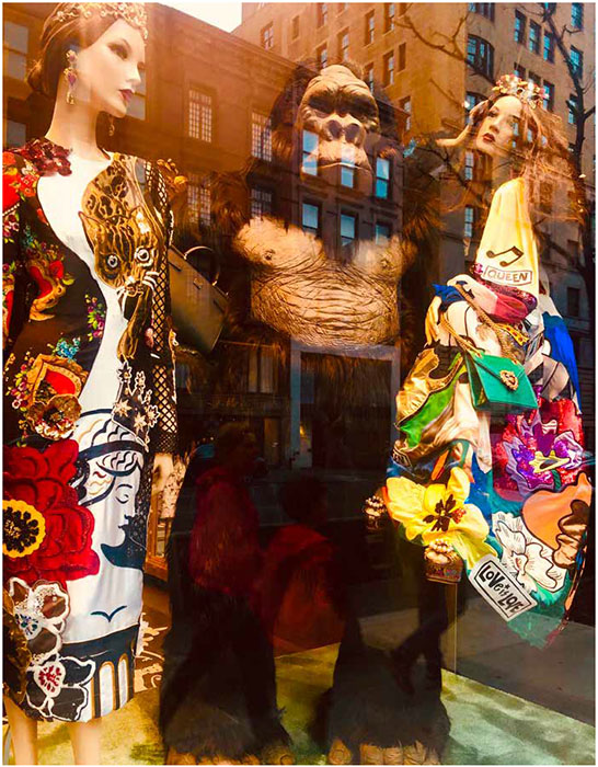 Manneqiun with gorilla