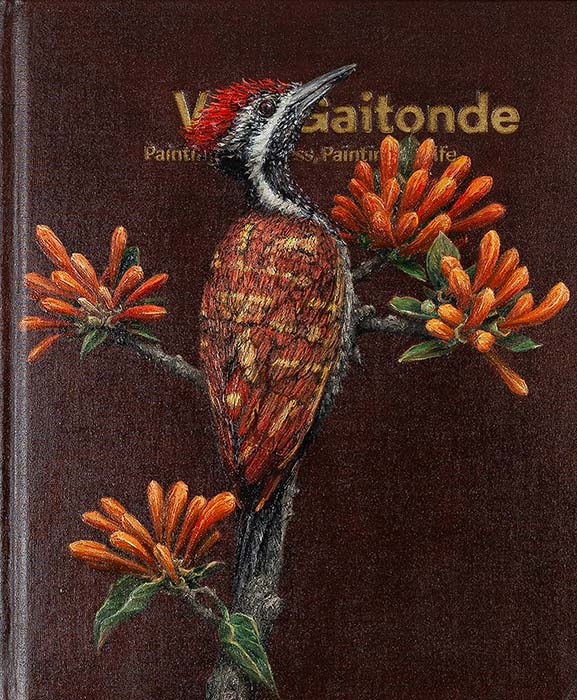 Book cover with painted bird